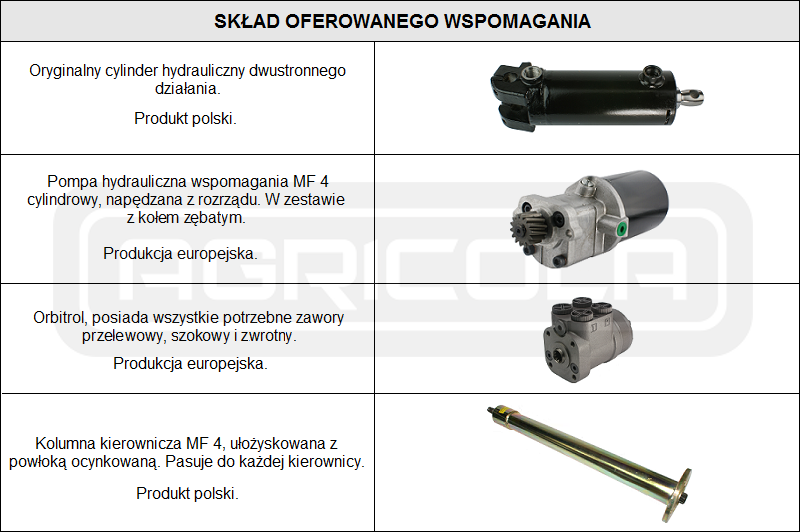 Wspomaganie kierownicy Ursus 4512 ciągniki MF 4 cylindrowe orbitrol DANFOSS - obrazek 2