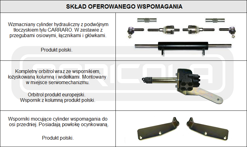 Wspomaganie kierownicy hydrauliczne C-385 wersja podstawowa - obrazek 2